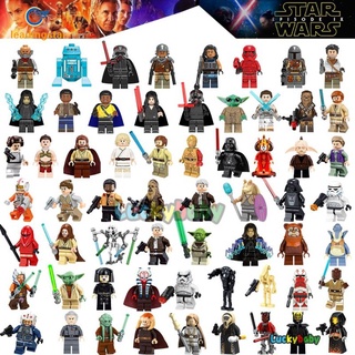 Leadingstar ของเล่นบล็อกตัวต่อเลโก้ Star Wars Yoda Darth Vader Luke Han Solo Mandalorian PG792