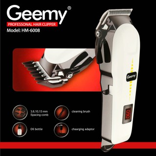 ปัตตาเลี่ยนไร้สาย Geemy รุ่น GM-6008 ตัดผม โกนหนวด แบตเตอเลี่ยน แบตเตอเลี่ยนไร้สาย โกนหนวด