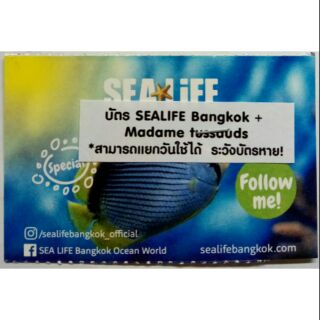 ภาพขนาดย่อของภาพหน้าปกสินค้าบัตร SEALIFE Bangkok +ล่องเรือ+ดูหนัง4D จากร้าน damookoo บน Shopee