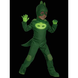 ชุดแฟนซีเด็ก PJ Masks Gekko Deluxe Toddler Costume ไซส์ M(3-4 ปี) และ L(4-6 ปี) จากอเมริกา **แบบหน้าอกเรืองแสง**
