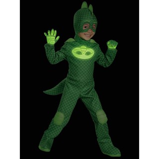 ชุดแฟนซีเด็ก PJ Masks Gekko Deluxe Toddler Costume ไซส์ M(3-4 ปี) และ L(4-6 ปี) จากอเมริกา **แบบหน้าอกเรืองแสง**