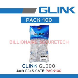 GLINK GL380 / GL-380 หัว Jack RJ45 CAT5 PACK100 BY BILLIONAIRE SECURETECH