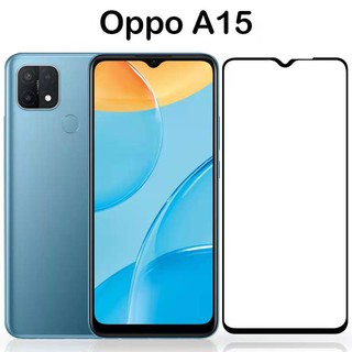 (พร้อมส่ง)ฟิล์มกระจกเต็มจอ​ สำหรับ Oppo A15/Oppo A93 9H