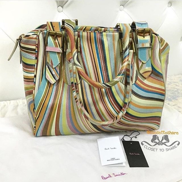 used-paulsmith-classic-swirl-print-leather-bag