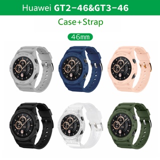 สายนาฬิกาข้อมือซิลิโคน แบบนิ่ม สําหรับ Huawei GT2-46 GT3-46