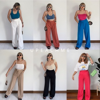 สินค้า Jeeeed trousers กางเกงขากระบอกใหญ่ กางเกงสีสดใส กางเกงขายาวสีสดใส กางเกงทรงลุงสีจี้ด กางเกงขายาวทรงลุงสีสดใส