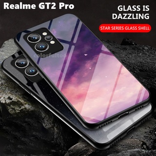 เคสโทรศัพท์มือถือกระจกนิรภัย แบบแข็ง ลายท้องฟ้ากลางคืน หรูหรา สําหรับ Realme GT2 Pro 2Pro Neo2 Realme GT 5G Neo 2