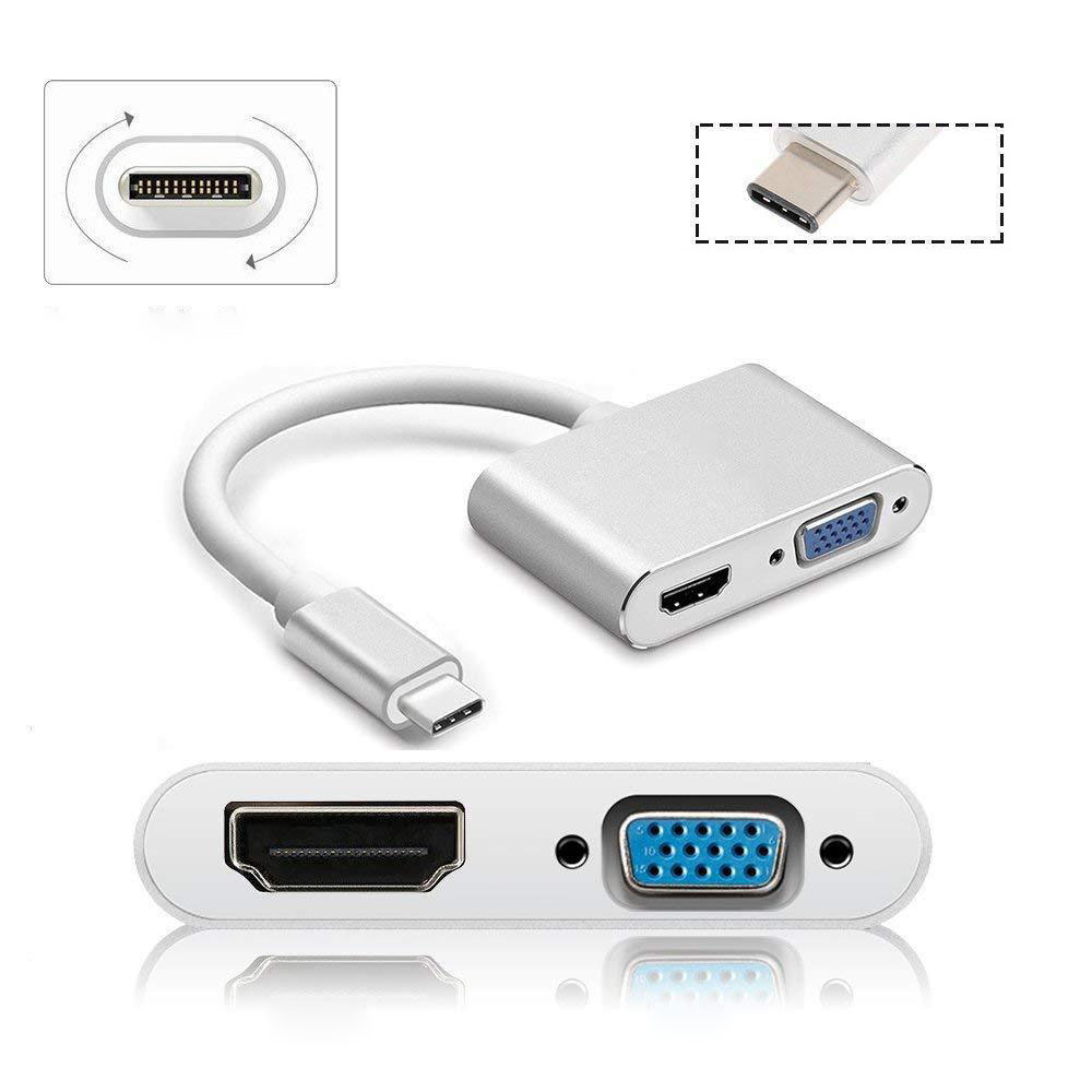 อะแดปเตอร์แปลง-usb-3-1-type-c-เป็น-hdmi-4k-vga-1080p-4k-1080p-สําหรับแล็ปท็อป-macbook-โปรเจคเตอร์-tv