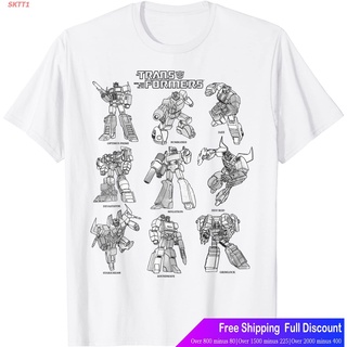 เสื้อคนอ้วน เสื้อยืดชาย SKTT1 เสื้อยืดยอดนิยม Transformers Sketches Stack T-Shirt Popular T-shirts