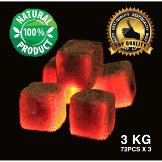 ภาพหน้าปกสินค้าGrade A 3 KG Coconut Shell Charcoal Cubes  (100% Natural, Top Quality) ถ่านก้อนกะลามะพร้าว 3 ก.ก ที่เกี่ยวข้อง