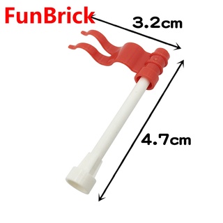 [Funbrick] 20PCS Red Flag with White Flagpole Minifigure Accessories Series MOC Small Particle Compatible with ตัวต่อที่มีชื่อเสียง