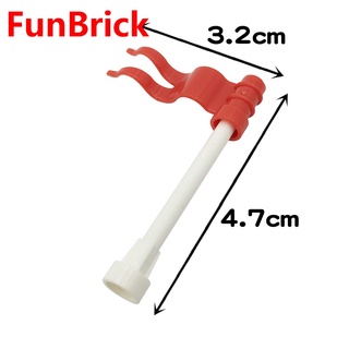 [Funbrick] 20PCS Red Flag with White Flagpole Minifigure Accessories Series MOC Small Particle Compatible with ตัวต่อที่มีชื่อเสียง