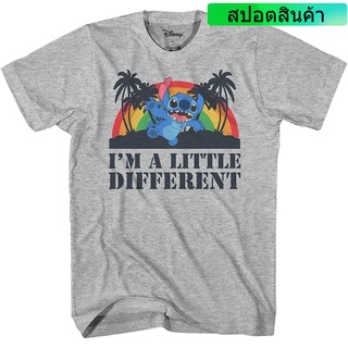 2022 Lilo Stitch A Little Different Rainbow Adult Tee Graphic T-Shirt For Men Tshirt discount