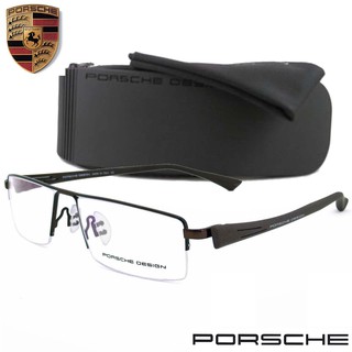 PORSCHE DESIGN แว่นตา รุ่น P 8157 C-3 สีน้ำตาล กรอบแว่นตา Eyeglass frame ( สำหรับตัดเลนส์ ) ทรงสปอร์ต วัสดุ สแตนเลสสตีล