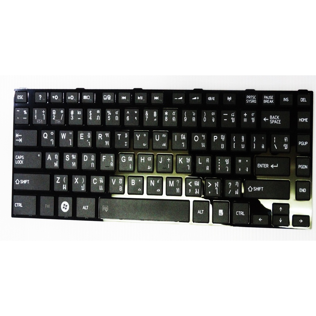 keyboard-toshiba-l840-สีดำ-ภาษาไทย-อังกฤษ