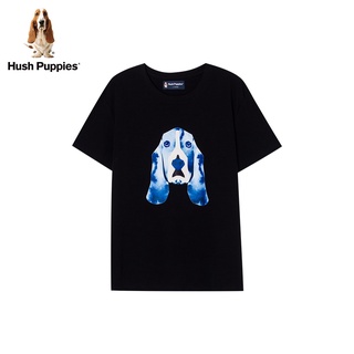 [S-5XL] เสื้อยืดแขนสั้น คอกลม ผ้าฝ้าย พิมพ์ลาย Hush Puppies แฟชั่นสําหรับผู้ชาย