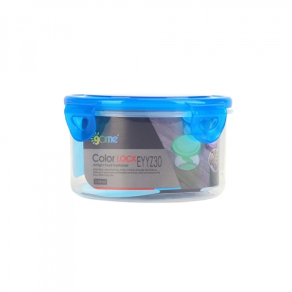 gome-กล่องถนอมอาหารพลาสติกทรงกลม-eyyz30-530ml-สีฟ้า