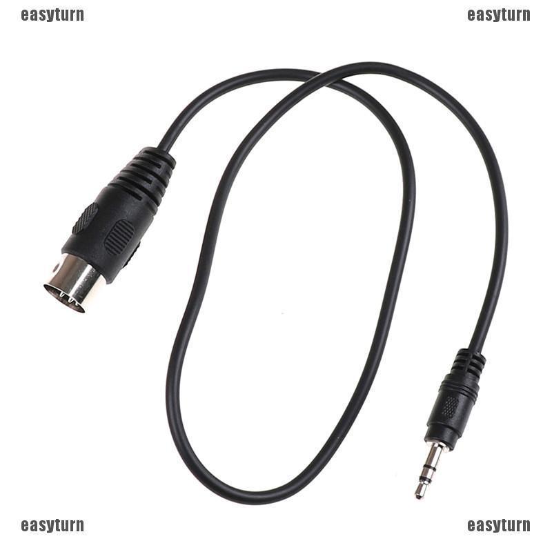 ❤jak* 1x DIN 5 Pin Din MIDI Male Plug To 3.5mm Male Stereo Jack Audio Cable 50cm 0.5m