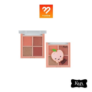 Boombeautyonline | ของแท้!!! KMA Play Eye Color Palette เคเอ็มเอ รุ่นพีช อายแชโดว์ ทาตา 4หลุม เนื้อแมท เนื้อชิมเมอร์