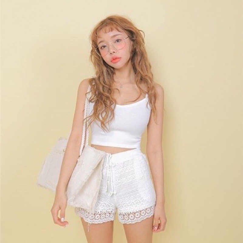 กางเกงขาสั้นลูกไม้-มีซับใน-ผ้านิ่ม-3-แบบ-3-สี