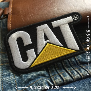 Cat ตัวรีดติดเสื้อ อาร์มรีด อาร์มปัก ตกแต่งเสื้อผ้า หมวก กระเป๋า แจ๊คเก็ตยีนส์ Racing Embroidered Iron on Patch 1