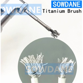 Dental Debridement Peri-Implantitis Implant Surface Threads Cleaning Brush High Quality Titanium brush Autoclavable