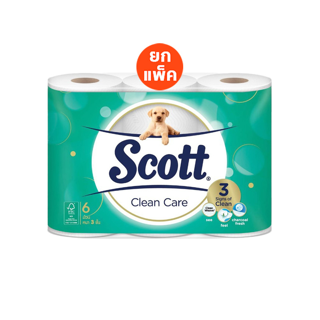 สก๊อตต์ คลีนแคร์ กระดาษชำระ หนา 3ชั้น ขนาด 6 ม้วน SCOTT CLEAN CARE Toilet Tissue 3 Ply 6 Rolls