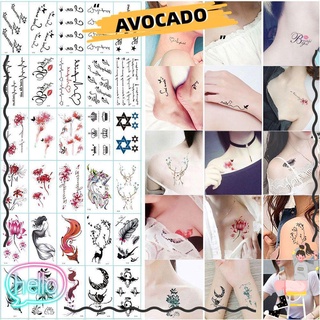 Avocado 30 ชิ้น ต่อชุด สติกเกอร์รอยสัก ชั่วคราว รูปร่างกาย สมุนไพรจําลอง กันน้ํา ติดทนนาน แทททูรอยสัก