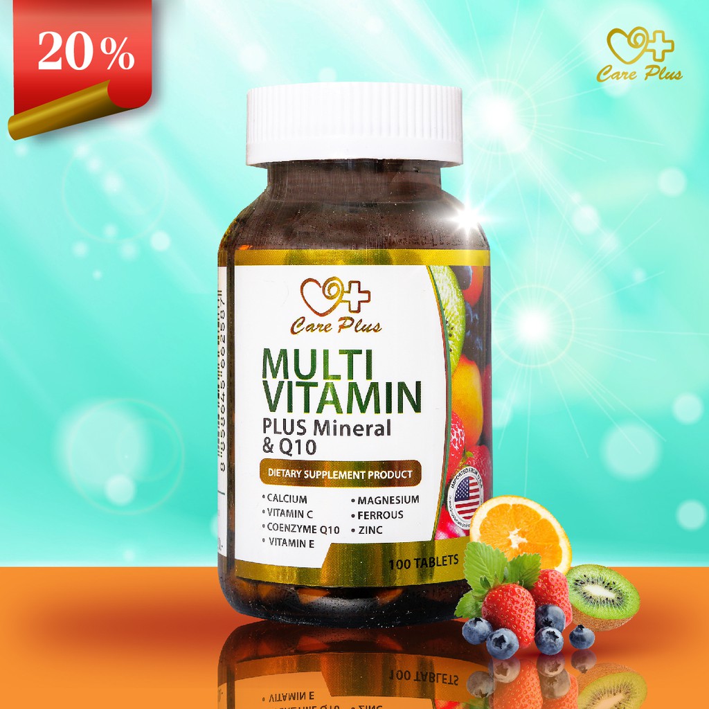 Care Plus Multi Vitamin Plus Mineral & Q10 100 tablets Shopee Thailand