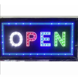 ป้ายไฟLED OPEN  LED SIGN ข้อความ อักษร ตกแต่งหน้าร้าน