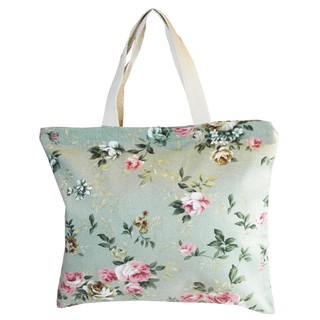 ATIPA   กระเป๋าหิ้วลายดอกสีชมพู Shopping Bag (Size M)