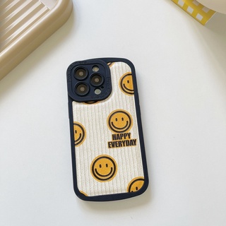 เคส สำหรับ ไอโฟน เคสซิลิโคน 13 promax สำหรับ iPhone case เคสนิ่ม เนื้อซิลิโคน สำหรับ iPhone ยิ้มเหลืองeveryday TPU-R1695