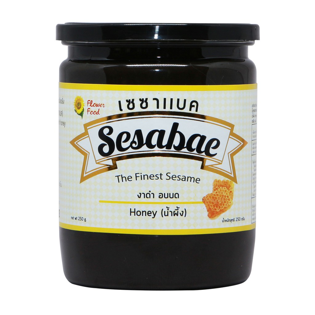 เซซาแบค-งาดำอบบด-รสน้ำผึ้ง-250-กรัม-crushed-roasted-black-sesame-honey-flavour-250-g