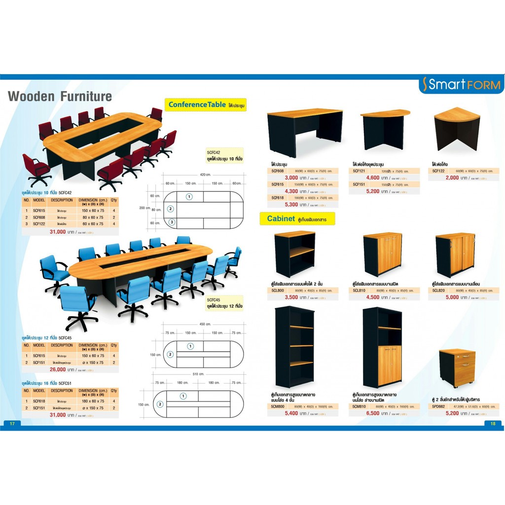 ชุดโต๊ะประชุม-10-ที่นั่ง-ยี่ห้อ-smartform-รุ่น-5cfc42-ส่งฟรีทั่วประเทศ