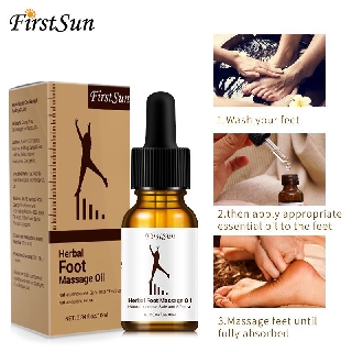 Firstsun น้ำมันนวดเท้า [C0018] Herbal Foot Massage Oil น้ำมันนวดเท้าเพื่อสุขภาพ 10 ml.