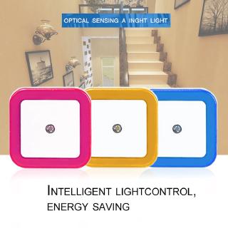 🌴หลอดไฟ LED🌴โคมไฟกลางคืน LED อัตโนมัติ แบบเสียบติดกำแพง โคมไฟติดผนังห้องนอนรูปทรงสี่เหลี่ยม คุณภาพดีรับประกันคุณภาพ