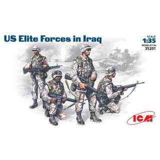 โมเดลประกอบ ICM Model 1/35 ICM35201 US Elite Forces in Iraq (4 figures - 4 soldiers)