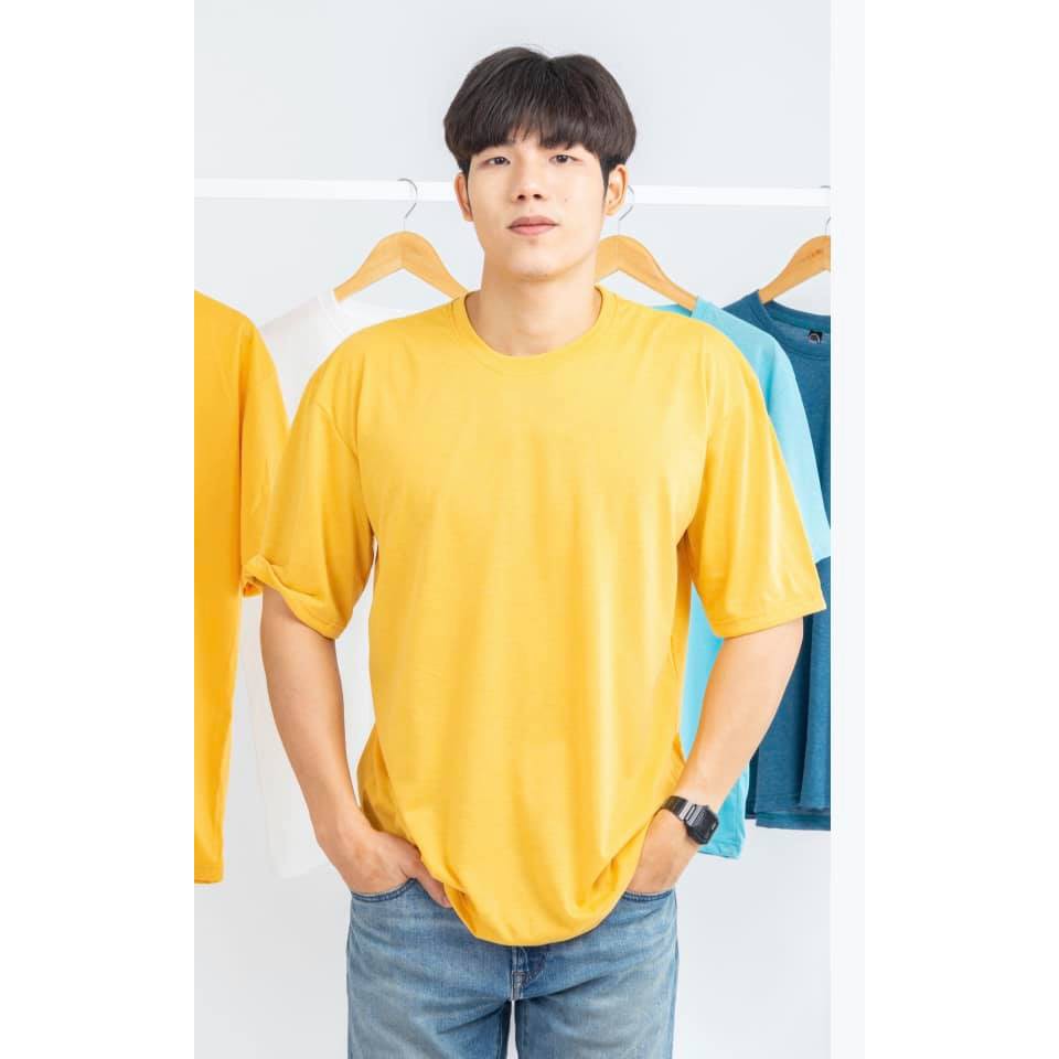 เสื้อยืด-oversize-สีพื้น-ทรงไหล่ตก-ราคาถูกที่สุุด-รับรองคุณภาพไม่ผิดหวังแน่นอน