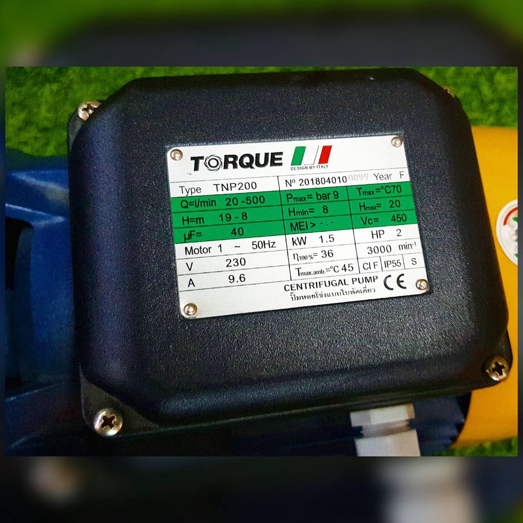 torque-ปั๊มไฟฟ้า-ปั๊มหอยโข่ง-รุ่น-tnp200-2hp-2x2-นิ้ว-220-v-ปั๊มหอยโข่งไฟฟ้า-ใบพัดทองเหลืองแบบเปิด