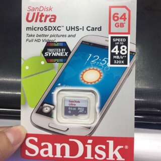 สินค้า งานแท้100%SanDisk Ultra microSDHC Class10  - 64GB