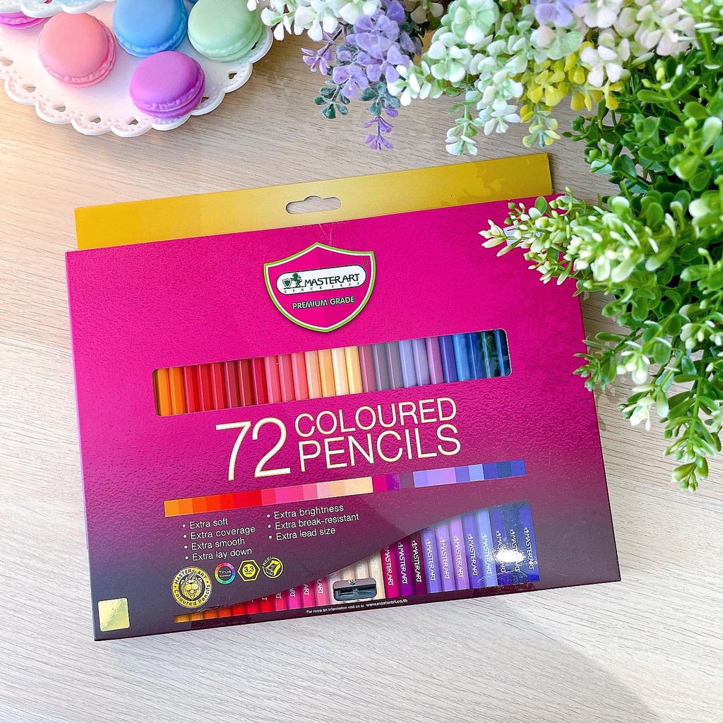 master-art-series-มาสเตอร์อาร์ต-ดินสอสีแบบแท่งยาว-สีไม้-72-สี-มาพร้อมกบเหลาในกล่อง