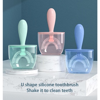 แปรงสีฟัน รูปตัวยู สําหรับเด็ก 2-6 ปี ยาสีฟันซิลิโคน ขนแปรงนุ่ม อุปกรณ์แปรงสีฟัน สําหรับเด็ก