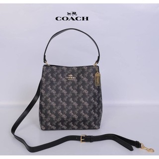 COACH TOWN BUCKET BAG WITH HORSE AND CARRIAGE PRINT