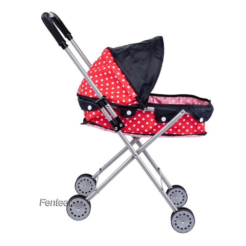 fenteer-mini-plastic-dotted-baby-doll-stroller-trolley-kids-pretend-play-toys