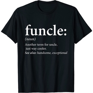 [100% Cotton] เสื้อยืดลําลอง ผ้าฝ้ายแท้ แขนสั้น พิมพ์ลาย Funcle สุดเท่ และตลก เหมาะกับของขวัญ แฟชั่นสําหรับผู้ชาย