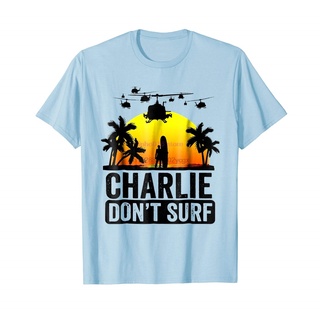 [S-5XL] เสื้อยืด พิมพ์ลาย Charlie Don T Surf แฟชั่นฤดูร้อน สไตล์ทหารเวียดนาม สําหรับผู้ชาย