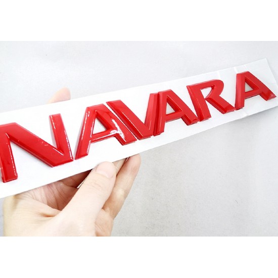 โลโก้ตัวอักษร นาวาร่า นิสสัน NAVARA Letter Car Auto Front Trunk Hood ...