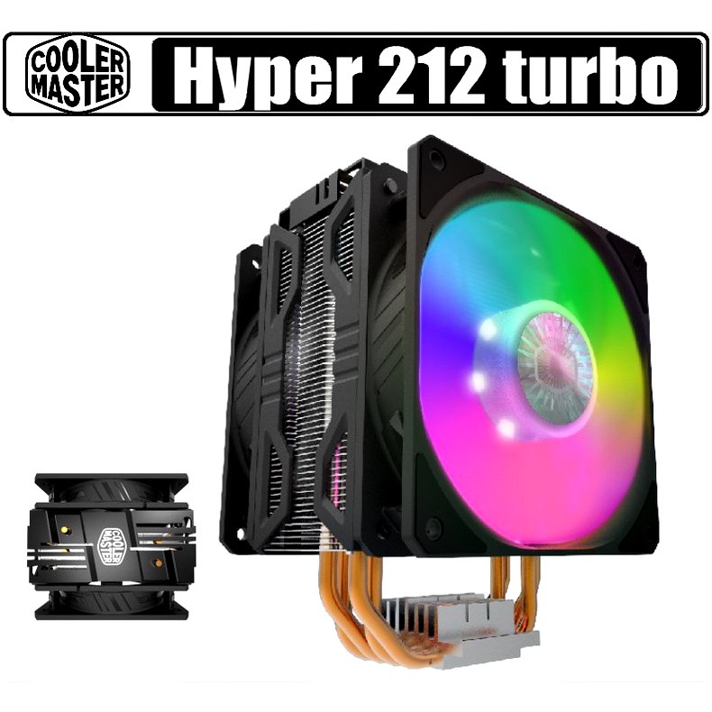 ภาพหน้าปกสินค้าพัดลมซีพียู COOLER MASTER Hyper 212 LED Turbo ARGB CPU Cooler (RR-212TK-18PA-R1)