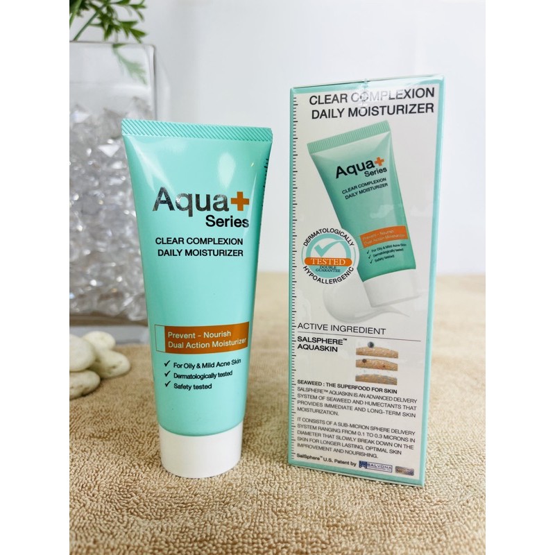 รูปภาพสินค้าแรกของ( ส่งฟรี ) Aqua + series Clear complexion daily moisturizer บำรุงลดสิวพร้อมเติมน้ำให้ผิว