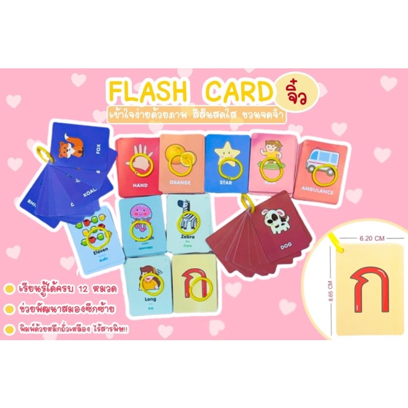 ภาพหน้าปกสินค้าแฟลชการ์ดจิ๋ว - แฟลชการ์ด FlashCard แฟลชการ์ดแบบพกพา บัตรคำ